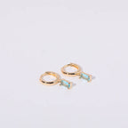 Aria Birthstone Huggies Earrings
