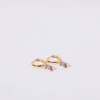 Aria Birthstone Huggies Earrings