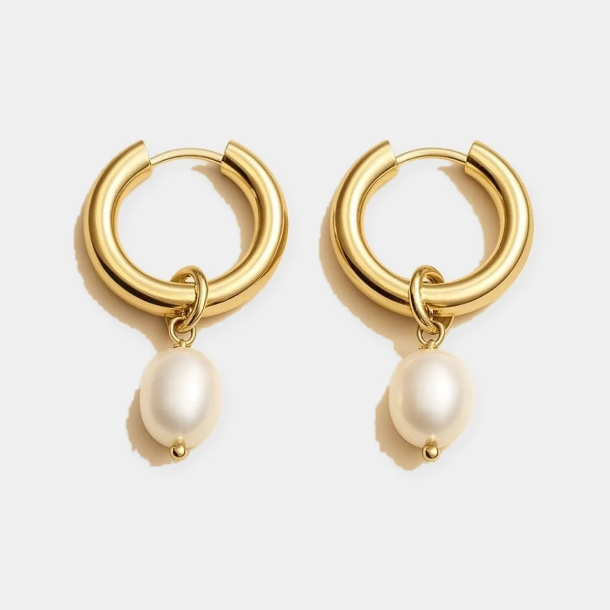 Colette Pearl Drop Hoop