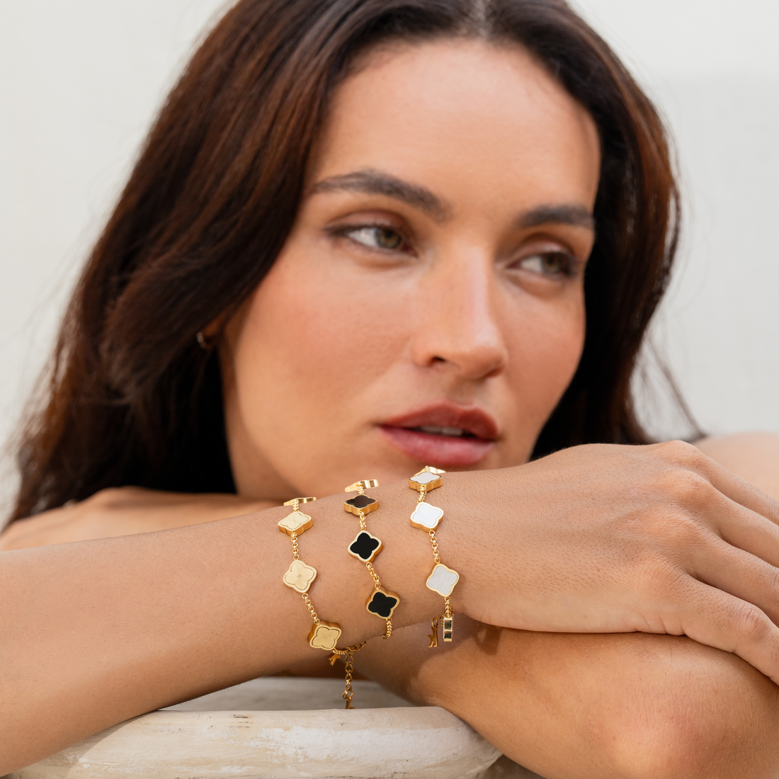 Celine Clover Bracelet - Red
