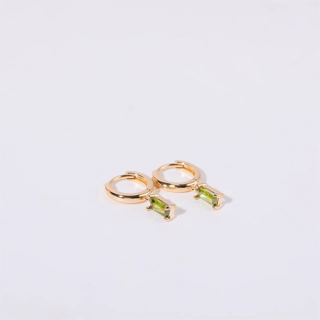 Aria Birthstone Huggies Earrings