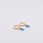 Aria Birthstone Huggies Earrings